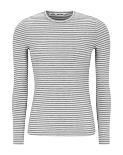 Soft Rebels - SRFenja Stripe O-neck Langærmet Trøje - Light Grey Melange 